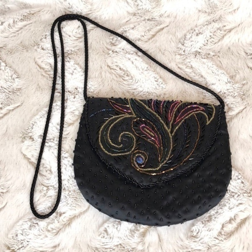 Bead and Sequin Embroidered Evening Bag